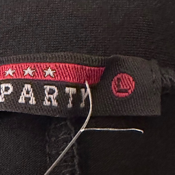 T*Party Black/brown tie dye fringed skirt, size L - Picture 5 of 8